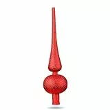 Spitze rot Christbaumspitze Baumspitze Spitze Aufstecker für Tannenbaum Tannenbaumspitze Weihnachtsbaum Weihnachten (Spitze-rot)