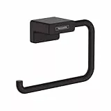 hansgrohe AddStoris - Toilettenpapierhalter, Klopapierhalter für Wandmontage, Klorollenhalter, verdeckte Befestigung, Badezimmer Zubehör, Mattschwarz, 41771670