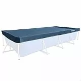 INTEX Poolabdeckung rechteckig (450x220x20 cm) für Frame Pools, Winterabdeckplane Sommerabdeckplane (28039)