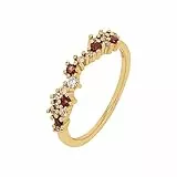NOELANI Ring 925 Sterling Silber Damen Ringe, mit Zirkonia synth., Gold, Kommt in Schmuck Geschenk Box, 2034673