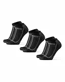 DANISH ENDURANCE Kurze Laufsocken, Sommer Sportsocken, Atmungsaktive Socken, Damen & Herren, 3 & 5 Paar, Schwarz/Grau, 43-47