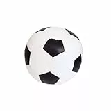 alldoro 60302 Softball Ø 10 cm, kleiner, weicher Schaumstoff-Fußball für Kinder ab 0 Jahren, schwarz-weiß, Ball für indoor & outdoor
