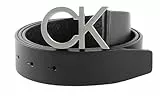 Calvin Klein Herren Gürtel Ck Buckle Belt Ledergürtel, Schwarz (Ck Black), 90 cm