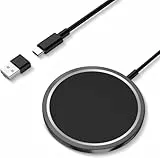 Mag-Safe Ladegerät für iPhone Ladestation,Magnet Ladestation Induktive kabellos Ladepad Kompatibel mit iPhone 16 15 14 13 12 Serie und AirPods 4 3 2 Pro