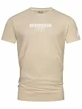 Indicode Herren INVegas T-Shirt mit Rundhals-Ausschnitt aus Baumwolle | Herrenshirt Sommershirt Männer Fog, M