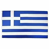 AZ FLAG - Flagge Griechenland - 90x60 cm - Griechische Fahne 60 x 90 Cm Feiner Polyester - Flaggen