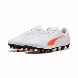 Puma Vitoria II Fg/AgFußballschuh für Herren, Puma Weiß, leuchtendes Rot, 44 EU