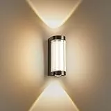 OPPEARL Wandleuchte LED Wandlampe Innen/Aussen, IP65 Außenwandleuchte, Up Down Wandbeleuchtung 3000K Warmweiß für Wohnzimmer Schlafzimmer Garten, Schwarz
