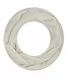 Majea Loop Alice schmaler Damen-Schal Loop Frühlingsschal Schlauchschal Rundschal Tuch uni unisex unifarben einfarbig Halstuch (creme)