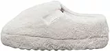 Calvin Klein Damen Hausschuhe Home Anke Slipper Fur Plüsch, Mehrfarbig (Triple Eggshell), 38