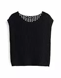 someday Damen Pullover | Strickshirt TARISOL Regular in sommerlicher Ajour Optik Black, 38