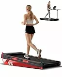 Walking Pad mit Steigung 1-8KM/H, Laufband mit Steigung für Zuhause und Dreifacher Dämpfung und Leisem 2,5PS Motor, Laufband Schreibtisch Max. Belastung 136KG