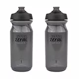 ZEFAL Sense Pro 65 Fahrradflasche 650 ML x 2 - Set mit 2 Fahrrad Trinkflasche Auslaufsicher- Trinkflasche Fahrrad Schwarz 650 ML - BPA frei - 2 Premium FahrradTrinkflasches - Geruchsfreies Material