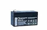 Q-Batteries 12LS-1.2 12V 1,2Ah Blei-Vlies Akku AGM VRLA mit VDs