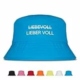 Prozente Momente Lieber Voll – Lustiger Fischerhut für JGA, Mallorca & Party – Anglerhut für Männer & Frauen – Festival Sommerhut (Blau)