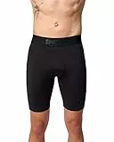 Snocks Kompressionsshorts Herren aus recyceltem Polyamid - Super Atmungsaktiv und Komfortabel - Angenehme Flache Nähte - Kein Kratzender Zettel - Schwarz - L
