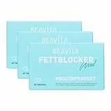 BEAVITA Fettblocker – vegan, zur Verringerung der Fettaufnahme aus der Nahrung, effektiv & sicher, hohe Fettbindekraft, gelatinefrei, glutenfrei, ohne Konservierungsstoffe, laktosefrei - 3x 60 Kapseln