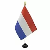 AZ FLAG - Tischflagge Niederlande - 15x10 cm Goldene Splitze - Holländische Tischfahne 10 x 15 Cm - Flaggen