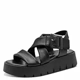 MARCO TOZZI Damen Sandale weiches Feel Me Fußbett weiches Innenfutter Stilvoll, schwarz (BLACK), 39 EU