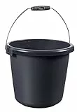 Curver 228023 Eimer 15 l Metallgriff, Kunststoff anthrazit 29,5 x 29,5 x 25,5 cm