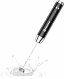 Maestri House Wiederaufladbarer Milchaufschäumer, Tragbarer Elektrischer Schaummacher aus Edelstahl, Wasserdicht, Abnehmbarer Schneebesen, Getränkemixer für Lattes, Ohne Ständer, LunaFro NS