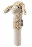 Sterntaler Baby Quietsche Schaf Flocke - Baby Spielzeug aus weichen Stoffen - Greifspielzeug für Babys - Erste Versuche im Greifen und Spielen, sandfarben