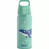 Sigg - Alu Trinkflasche Kinder - WMB ONE Dive - Für Kohlensäurehaltige Getränke Geeignet - Auslaufsicher - Federleicht - BPA-frei - Klimaneutral Zertifiziert - Sport & Schule - Helltürkis - 0,6L