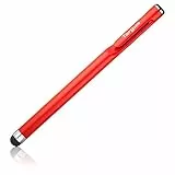 Targus Antimikrobieller glatter Stylus-Stift für Smartphones und Touchscreens, rot extrem leicht zum Skizzieren, Notieren, Fotobearbeiten