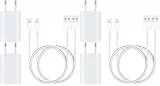 GEJIN USB Ladegerät, Ladekabel 1M/1M für iPhone Kabel USB Netzteil Datenkabel Ladeadapter für iPhone 12pro 12 11 Pro/XS Max/XR/X/8/8 Plus/7 (Packung mit 2)