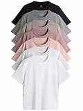 THE SET Damen ck Essential T-Shirts Black/Brown/Taupe/Pink/Light Pink/Cream/White XL