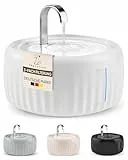 PrettyPaw Katzenbrunnen Aqua Flow Pro [NEUEINFÜHRUNG] Super leiser, BPA-freier 3L Trinkbrunnen für Katze mit LED und Aktivkohlefilter I Leicht zu reinigender Katzen Trinkbrunnen I Aqua Flow (Weiß)