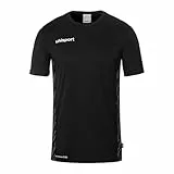 uhlsport Herren Progressive 28 Poly Kurzarm Shirt, Schwarz, S EU