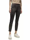 Street One Damen 3715974 Velours Hose, Darkest Brown, 40W x 28L