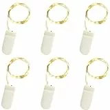 LED Lichterkette mit Batterie 6 Stück 2M 20 LED, Wasserdichte Led Lichterkette für Mini Fläschen zur Party, Hochzeits Deko,Weihnachten, Halloweent