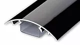 TV Design Aluminium Kabelkanal in schwarz Hochglanz lackiert in verschiedenen Längen von ALUNOVO (Länge: 30cm)