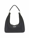 GUESS Damen Calista Top Zip Shoulder Bag Umhängetasche, Schwarz