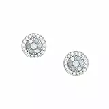Fossil Ohrringe Für Frauen Sterling Silber, Länge: 7.2 X 1.3mm Silber Sterling Silber Ohrringe, JFS00518040