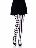 LEG AVENUE 7720 - Harlequin Pantyhose, Einheitsgröße (EUR 36-40), Schwarz-Weiss
