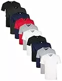 Lower East Herren LE156 T-Shirt, Weiß/Hellgrau Melange/Rot/Dunkelblau/Dunkelgrün/Schwarz, 2XL (10er Pack)