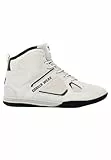 Gorilla Wear Bodybuilding Fitness Schuhe Troy High Tops - Weiß - Sport Freizeit Alltag Training Workout Schnürsenkel mit Logo Bequem Extra Starker Halt für Herren, 38
