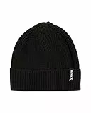 Hurley Men's Cuffed Beanie - Loose Knit Winter Hat, Size One Size, Black