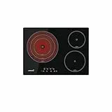 CATA TT 5003 Glaskeramik-Kochfeld Farbe Schwarz 3 Kochzonen High Light 9 Leistungsstufen einstellbar Touch Control mit Akustiksignal Leistung 5,7kW Breite 60 cm