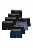 Athena Herren Basic Coton 8a71 Boxershorts, Blau/Schwarz/Blau/Schwarz/Schwarz/Schwarz/Schwarz, L (8er Pack)
