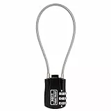NBYT 3-stelliges Kombinationsschloss, Stahldrahtdurchmesser 3 mm, geeignet für Koffer, Rucksäcke, Schubladen, Schränke, Motorradhelme, Fahrradkörbe