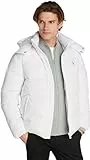 Calvin Klein Herren Pufferjacke Essentials Down Jacket mit Kapuze, Weiß (Bright White), XXS