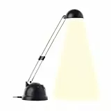 Brilliant LED Schreibtischlampe mit warmweißem Licht - schwenkbare Tischleuchte mit Kippschalter - Nachttischlampe in schwarz mit 650 Lumen und 2700 Kelvin - 45 cm Höhe - Höhenverstellbar und flexibel