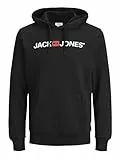 JACK & JONES Herren Jjecorp Logo Sweat Hood Noos 12137054 Kapuzenpullover, Schwarz, XL EU
