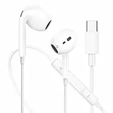 iPhone17 16 15 Kopfhörer mit Kabel, USB C Kabelkopfhörer für iPhone 15 16 17 Plus/Pro/Max/Air, In Ear Ohrhörer HiFi Stereo mit Mikrofon USBC Kopfhörer für iPad Pro Mini/Samsung S25 S24 S23/Google usw