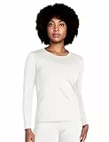 LAPASA Damen Innenfleece Thermo Unterhemd, Thermounterwäsche Oberteil Funktionsunterwäsche, L15 Weiß (1 Pack), L