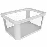 Rotho Albris Aufbewahrungsbox 45l mit Deckel, Kunststoff (PP recycelt), weiss/transparent, 45l (57.0 x 39.2 x 27.0 cm), Nicht zutreffend